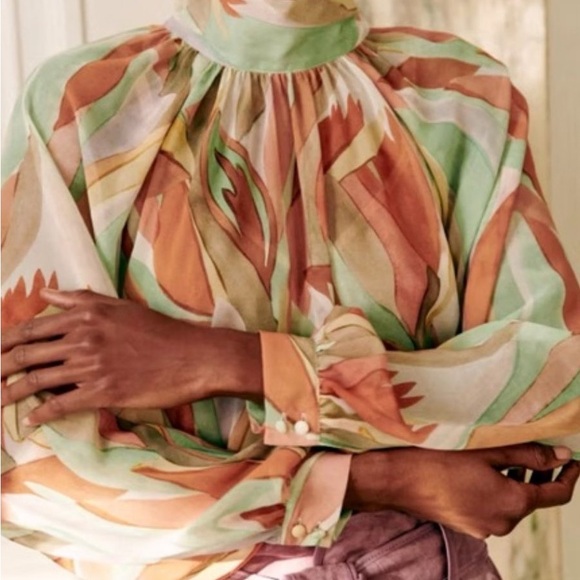 SÉZANE Solange Blouse Size 38 US 6 - Picture 2 of 7